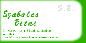 szabolcs bitai business card